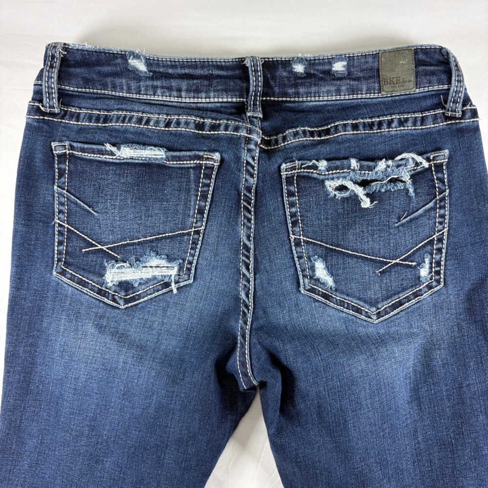 BKE Stella Ankle Skinny Jeans Womens 30 Dark Wash Low Rise Distressed ABK1541A - Picture 12 of 12